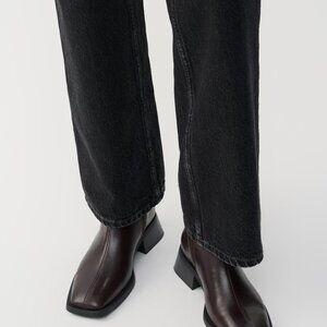 Vagabond Blanca Ankle Boots Dark Brown Leather Zip Ankle Booties